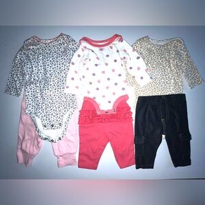 # 19 LOT Baby Girl Bundle Of 6 Items Mixed Brands 0-3,3Month items Multicolors
